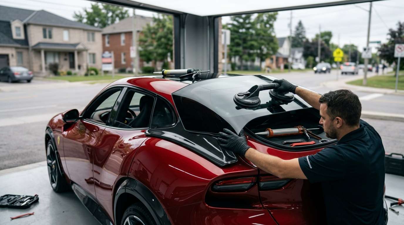 Quarter Glass Replacement for Ferrari Purosangue 2023-2027 by Alexwindshield