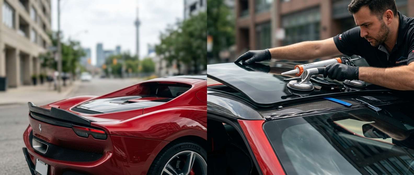 Sunroof Replacement for Ferrari 296 GTB / GTS 2022-2027 by Alexwindshield