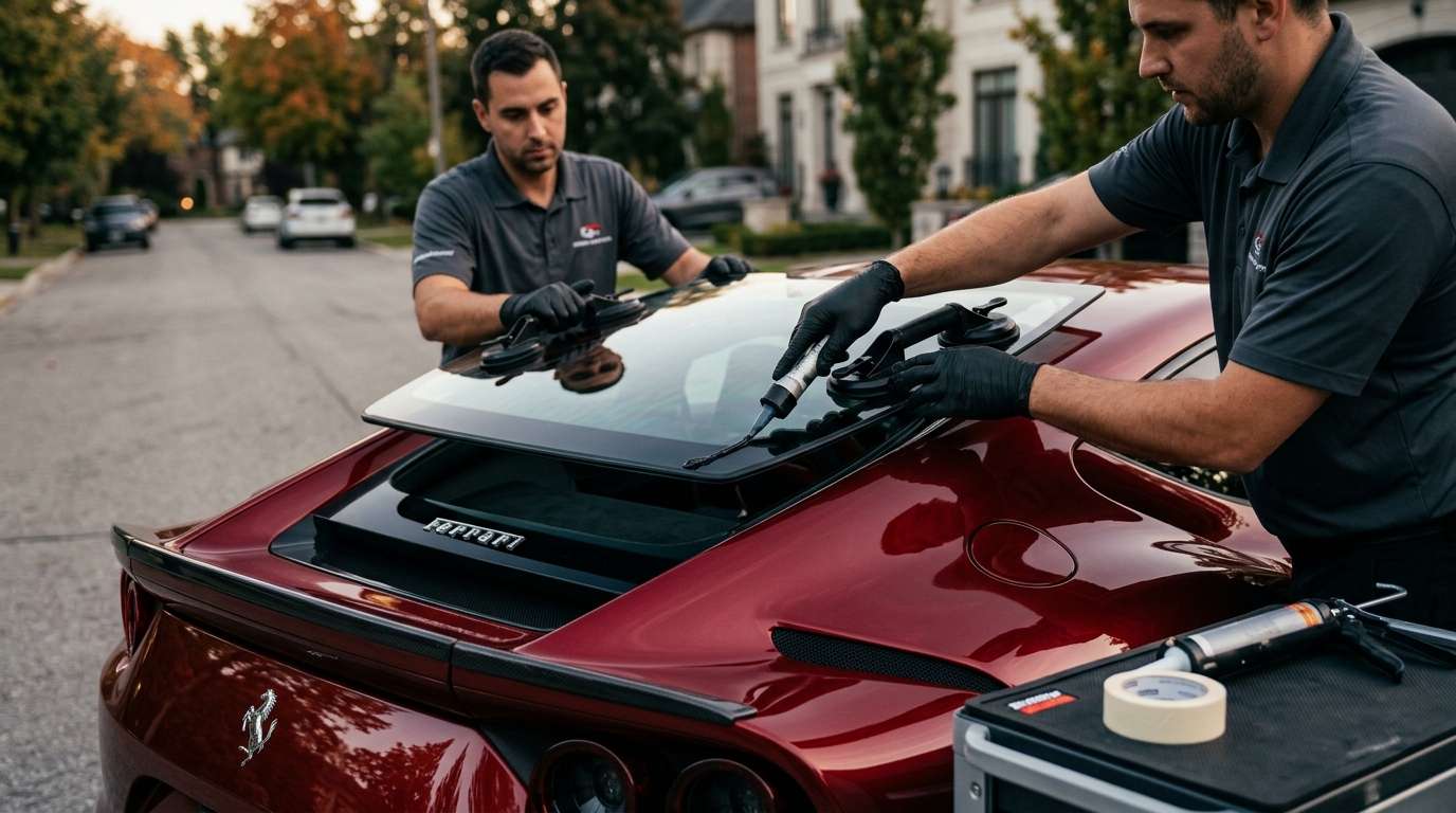 Back Glass Replacement for Ferrari 812 Superfast / GTS 2017-2024 by Alexwindshield