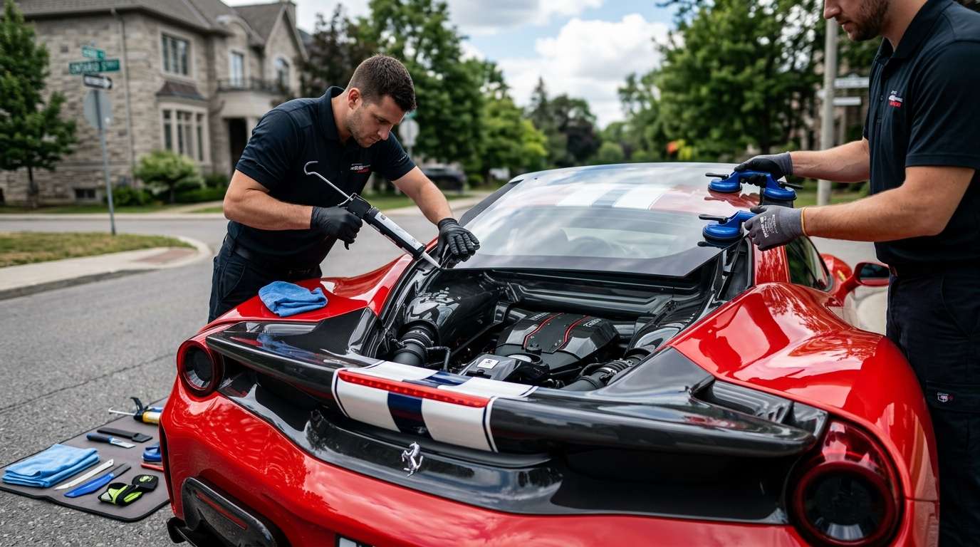 Back Glass Replacement for Ferrari 488 GTB / Spider / Pista 2015-2020 by Alexwindshield