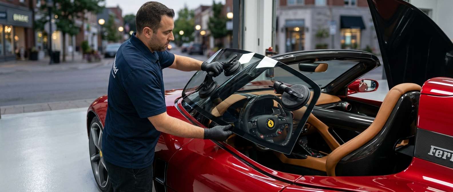Sunroof Replacement for Ferrari Monza SP1 / SP2 2018-2022 by Alexwindshield
