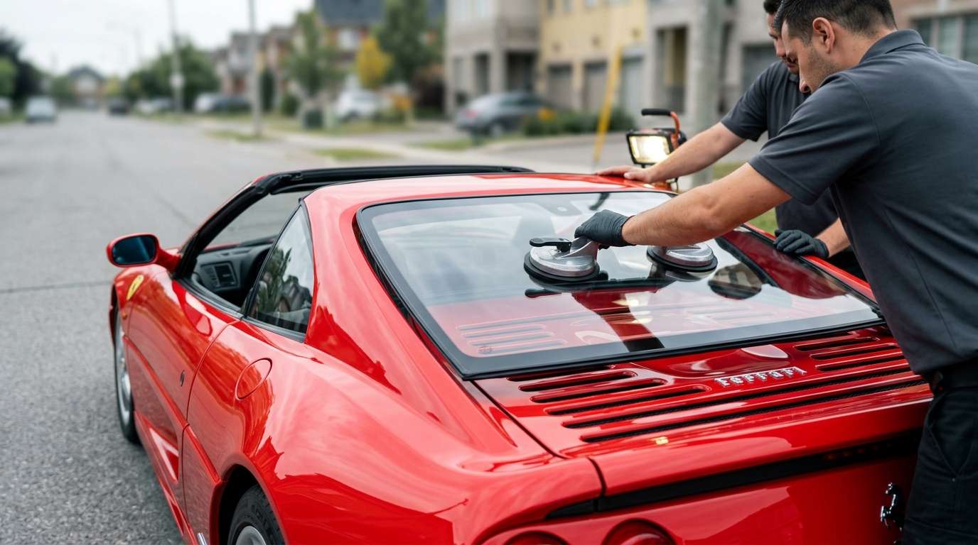 Back Glass Replacement for Ferrari F355 / Spider / GTS 1994-1999 by Alexwindshield