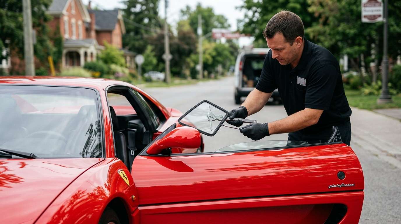 Vent Glass Replacement for Ferrari F355 / Spider / GTS 1994-1999 by Alexwindshield