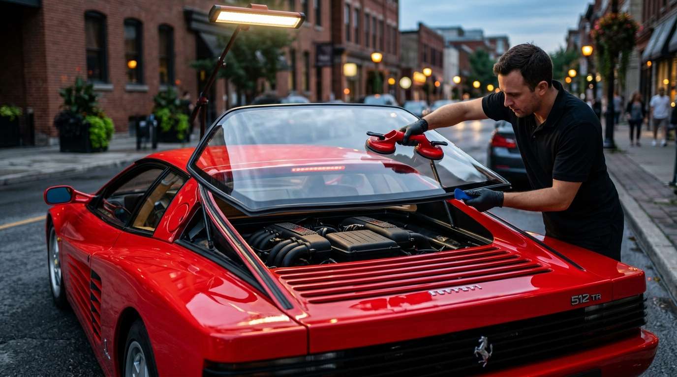 Back Glass Replacement for Ferrari 512 TR / F512 M 1991-1996 by Alexwindshield