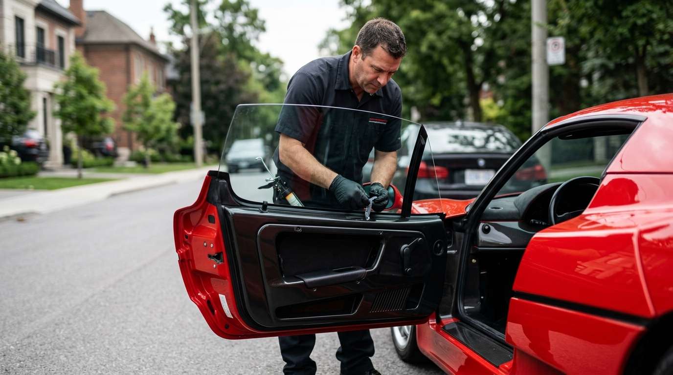 Door Glass Replacement for Ferrari F50 1995-1997 by Alexwindshield