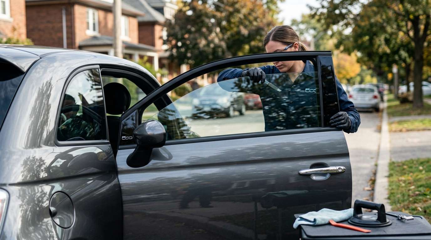 Door Glass Replacement for Fiat 500e (Electric) 2013-2019 by Alexwindshield