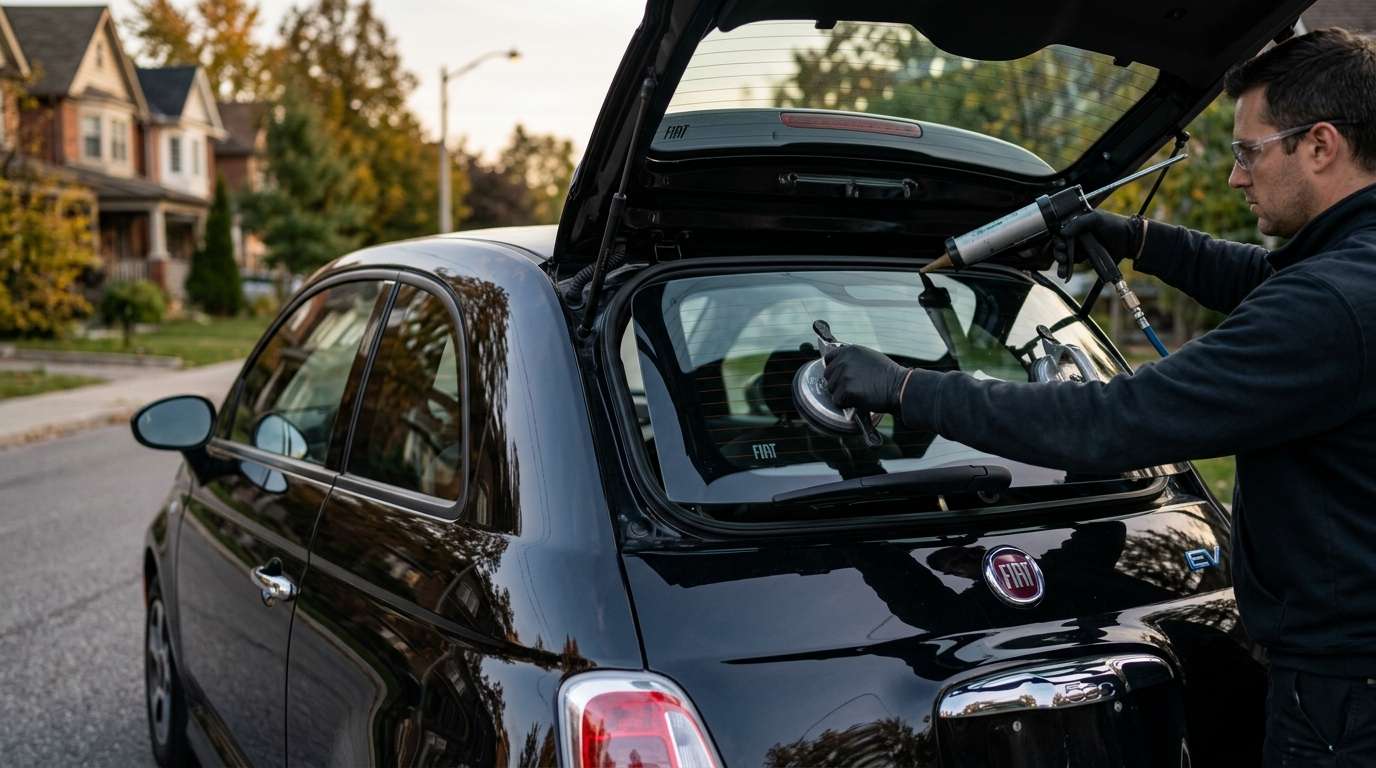 Back Glass Replacement for Fiat 500e (Electric) 2013-2019 by Alexwindshield