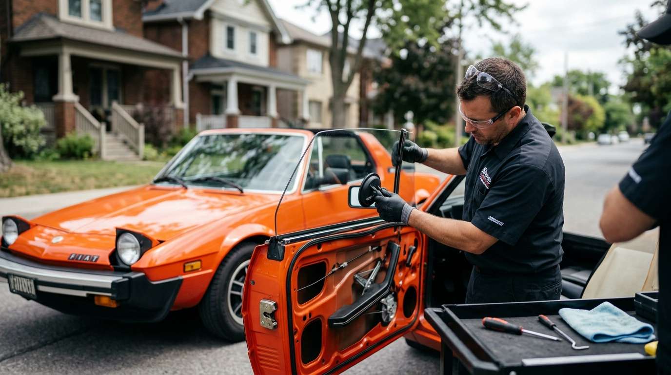 Door Glass Replacement for Fiat X1/9 1972-1989 by Alexwindshield
