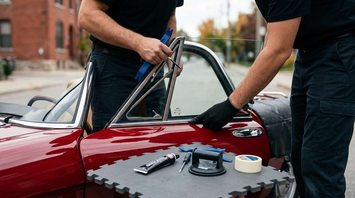 Door Glass Replacement for Fiat Spider 2000 1979-1982 by Alexwindshield