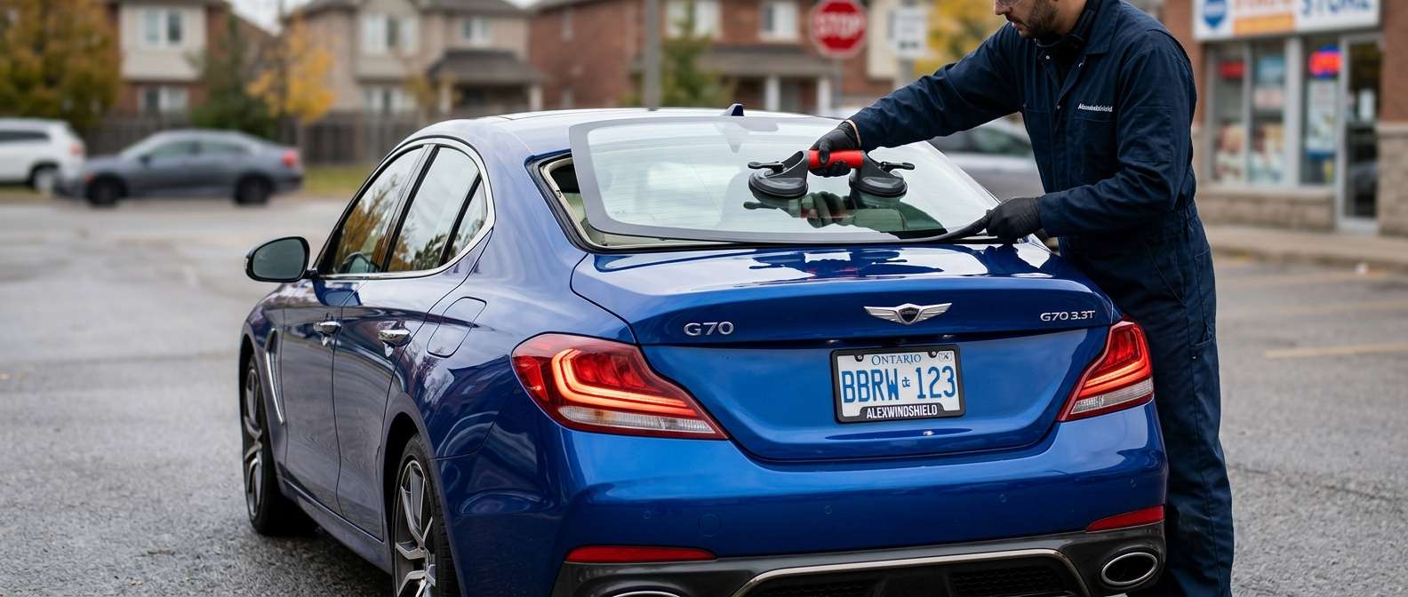 Back Glass Replacement for Genesis G70 2019-2021 by Alexwindshield