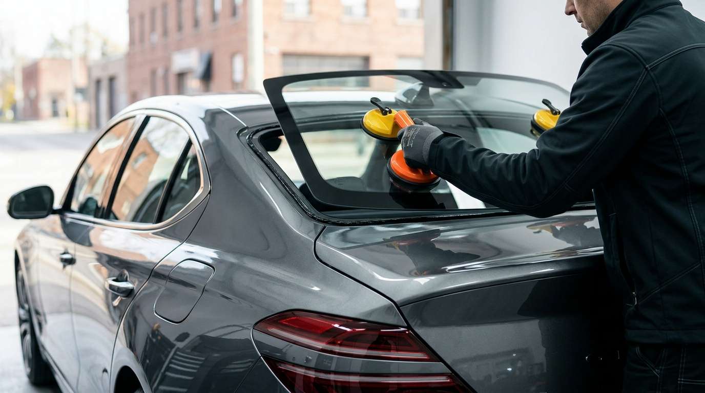 Back Glass Replacement for Genesis G70 2022-2027 (Facelift) by Alexwindshield