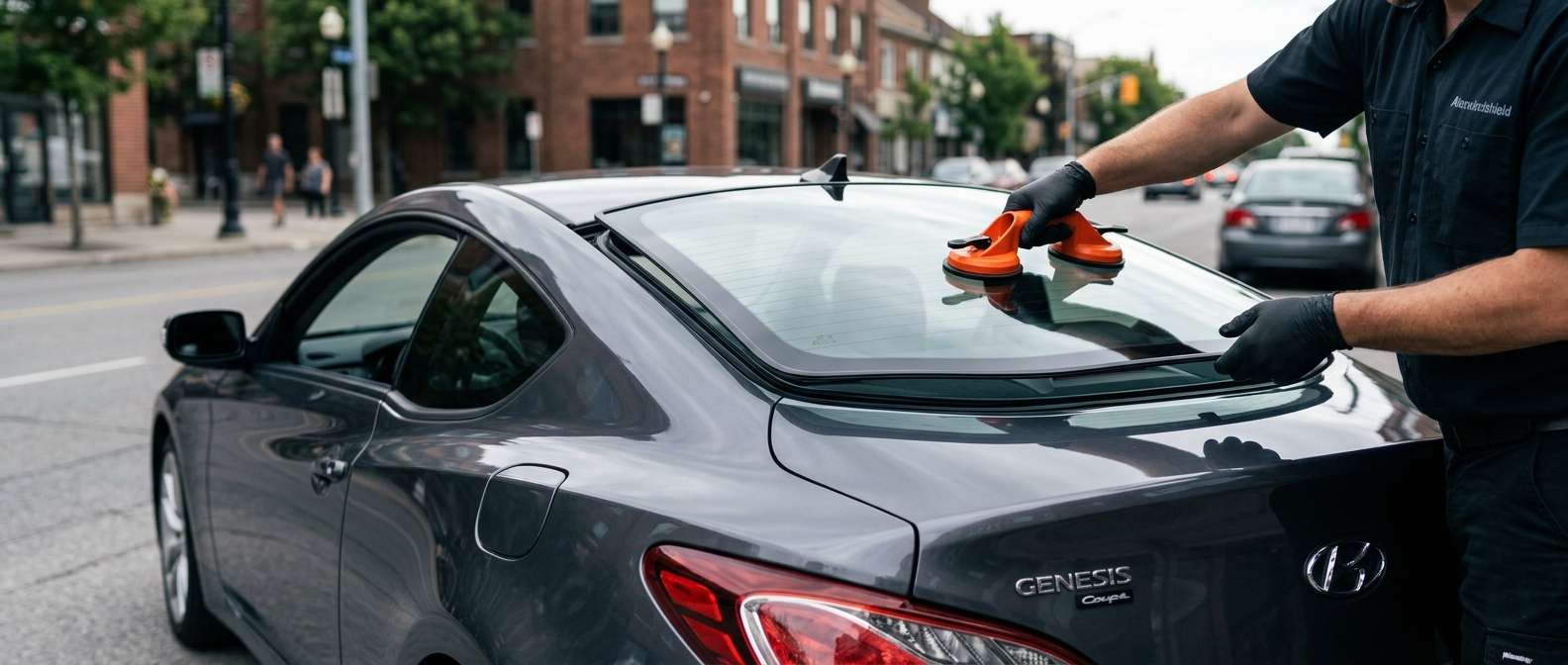 Back Glass Replacement for Genesis Hyundai Genesis Coupe 2010-2012 by Alexwindshield