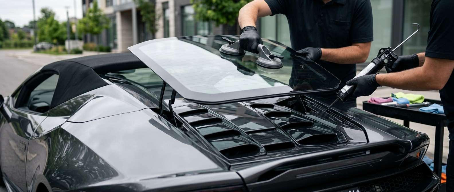 Back Glass Replacement for Lamborghini Huracan / Spyder / Sterrato 2014-2024 by Alexwindshield