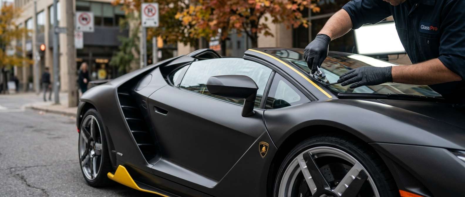 Vent Glass Replacement for Lamborghini Centenario / Roadster 2016-2017 by Alexwindshield