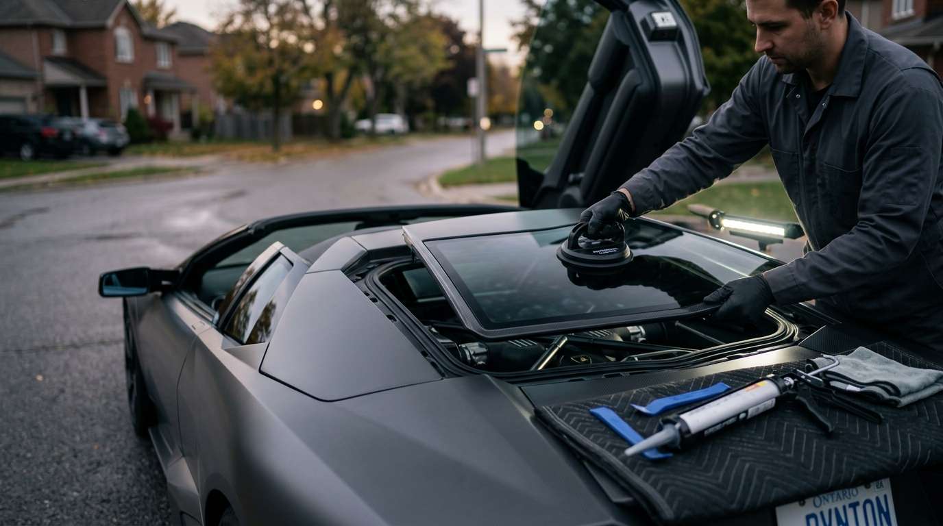 Sunroof Replacement for Lamborghini Reventon / Roadster 2008-2010 by Alexwindshield