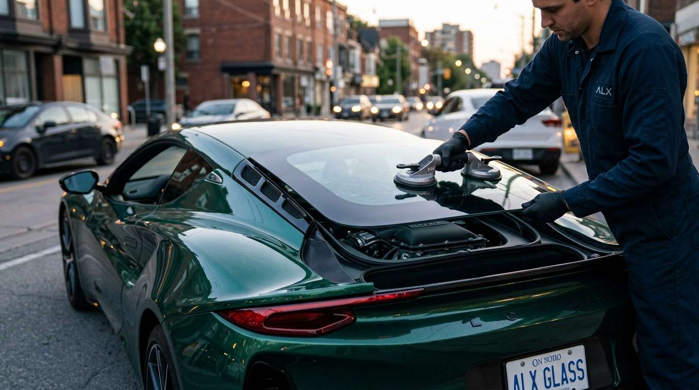 Back Glass Replacement for Lotus Emira 2022-2027 by Alexwindshield