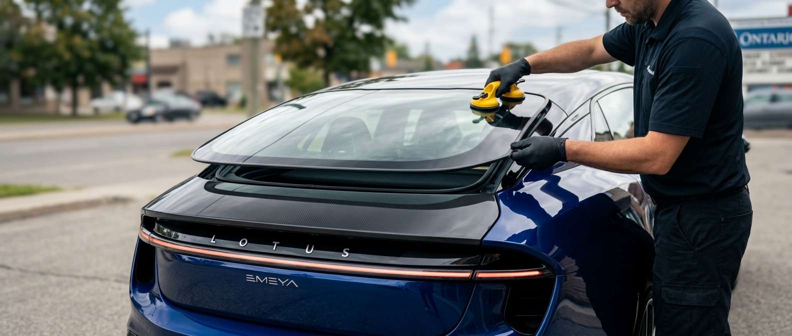 Back Glass Replacement for Lotus Emeya (Hyper-GT) 2024-2027 by Alexwindshield