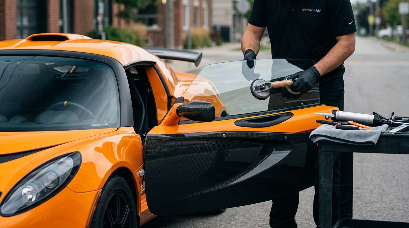 Door Glass Replacement for Lotus Exige (S1/S2/S3) 2000-2021 by Alexwindshield