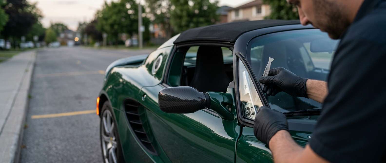 Vent Glass Replacement for Lotus Elise (S1/S2/S3) 1996-2021 by Alexwindshield