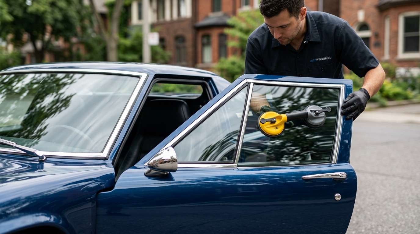 Door Glass Replacement for Lotus Europa (Type 46/54/65/74) 1966-1975 by Alexwindshield