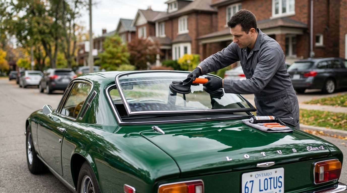 Back Glass Replacement for Lotus Elan +2 1967-1975 by Alexwindshield