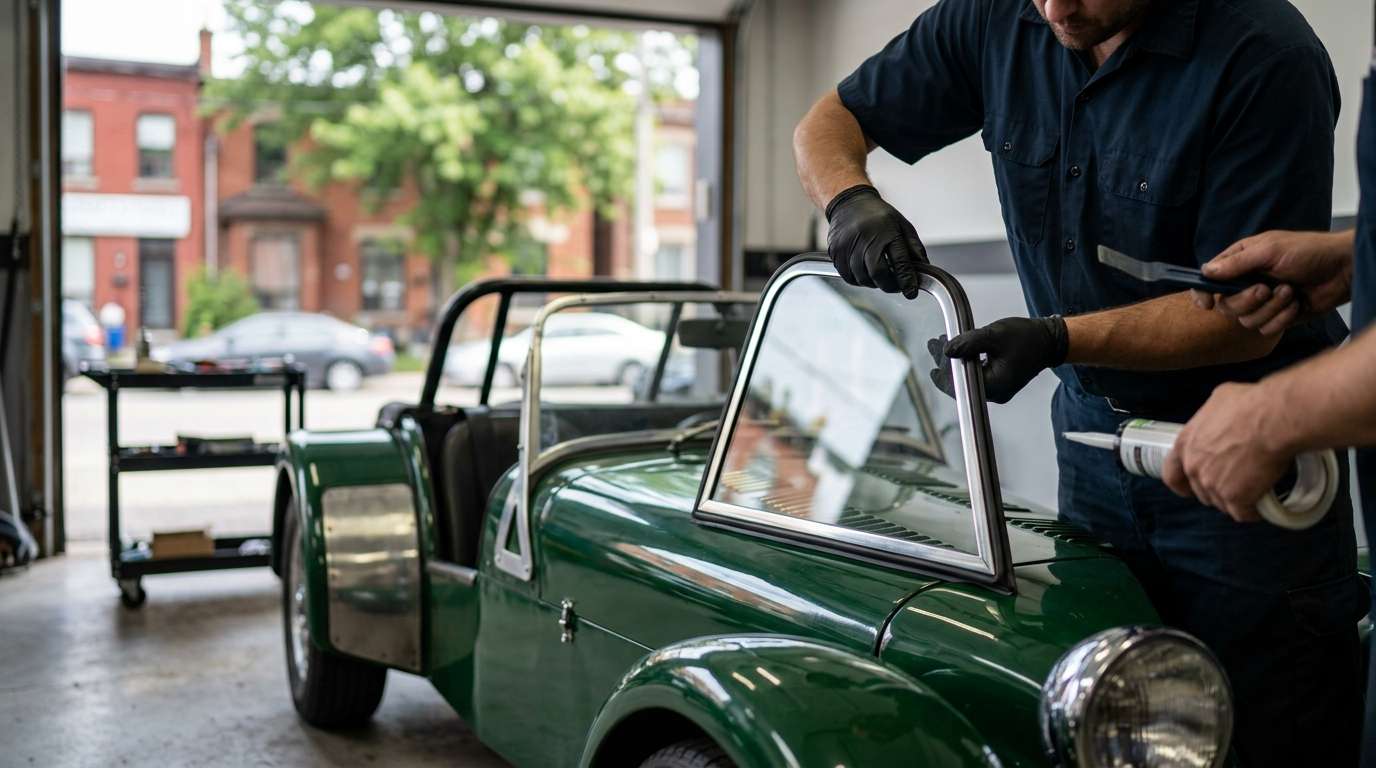 Quarter Glass Replacement for Lotus Seven 1957-1973 by Alexwindshield