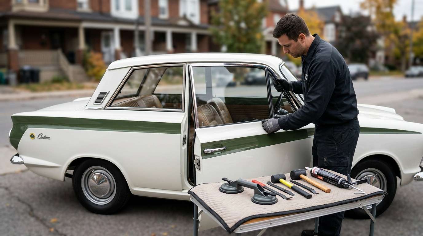 Door Glass Replacement for Lotus Lotus Cortina 1963-1970 by Alexwindshield