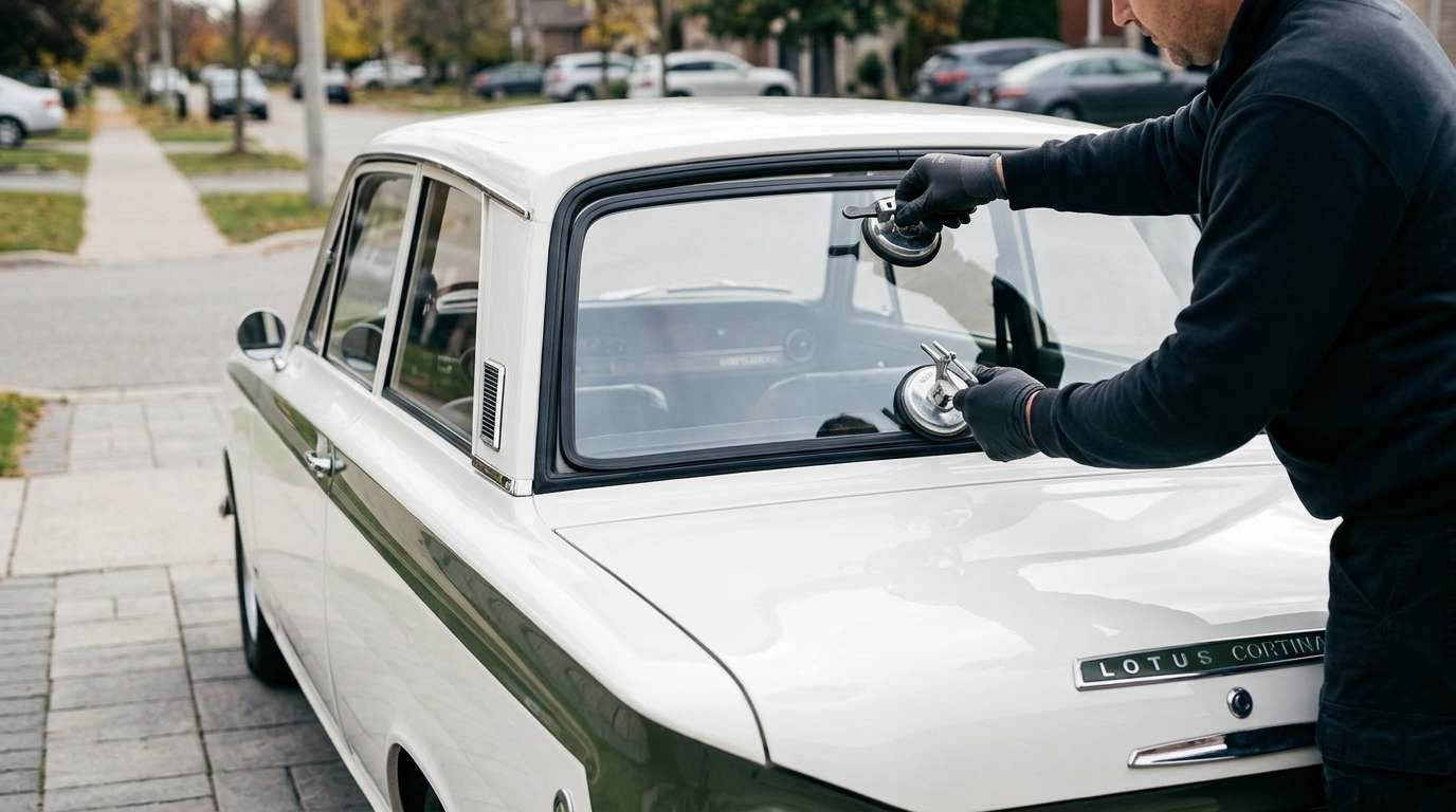 Back Glass Replacement for Lotus Lotus Cortina 1963-1970 by Alexwindshield