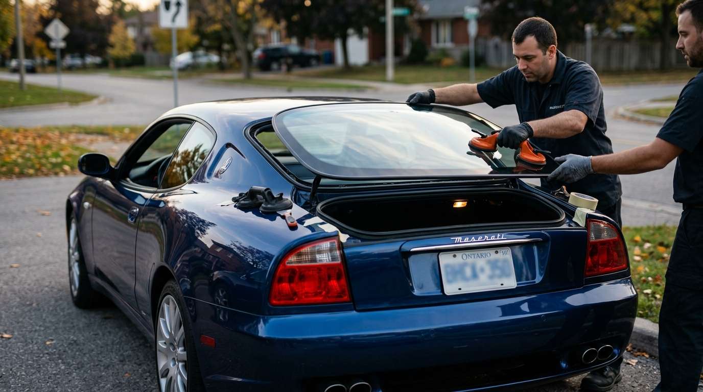 Back Glass Replacement for Maserati Coupe / Spyder (4200 GT) 2002-2007 by Alexwindshield