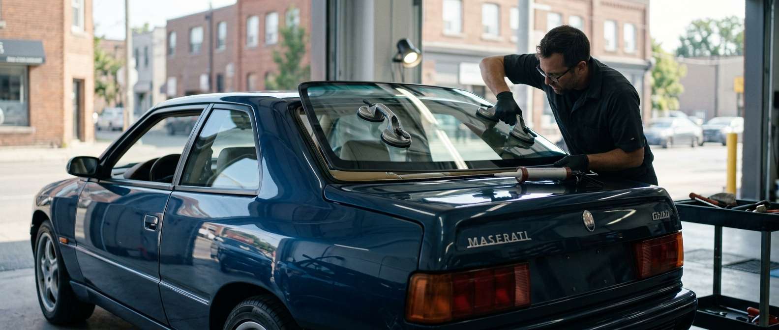 Back Glass Replacement for Maserati Ghibli 1992-1998 by Alexwindshield