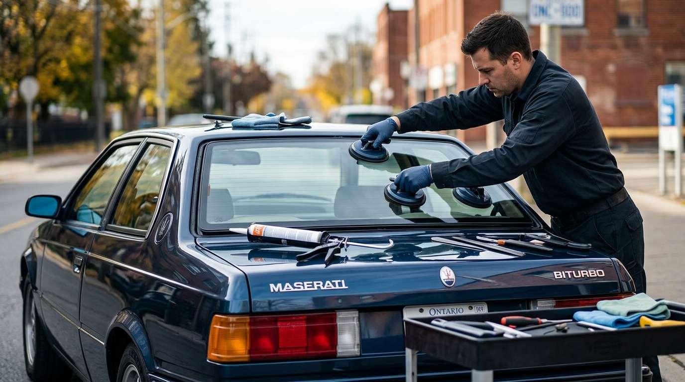 Back Glass Replacement for Maserati Biturbo Series 1981-1994 by Alexwindshield