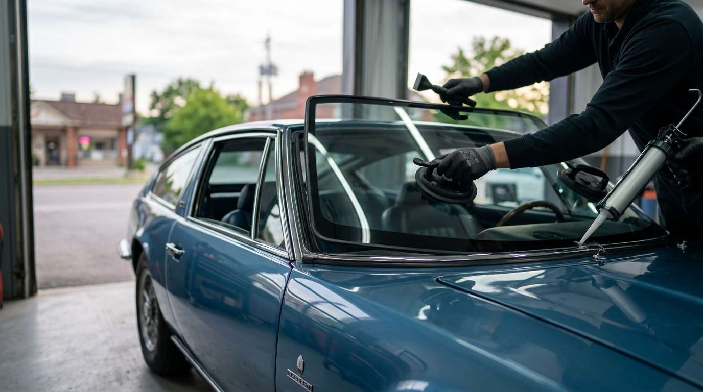 Windshield Replacement for Maserati Indy 1969-1975 by Alexwindshield