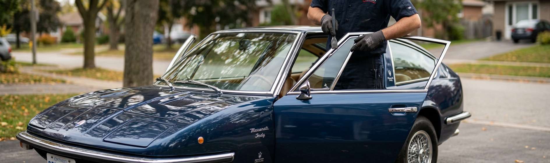 Vent Glass Replacement for Maserati Indy 1969-1975 by Alexwindshield