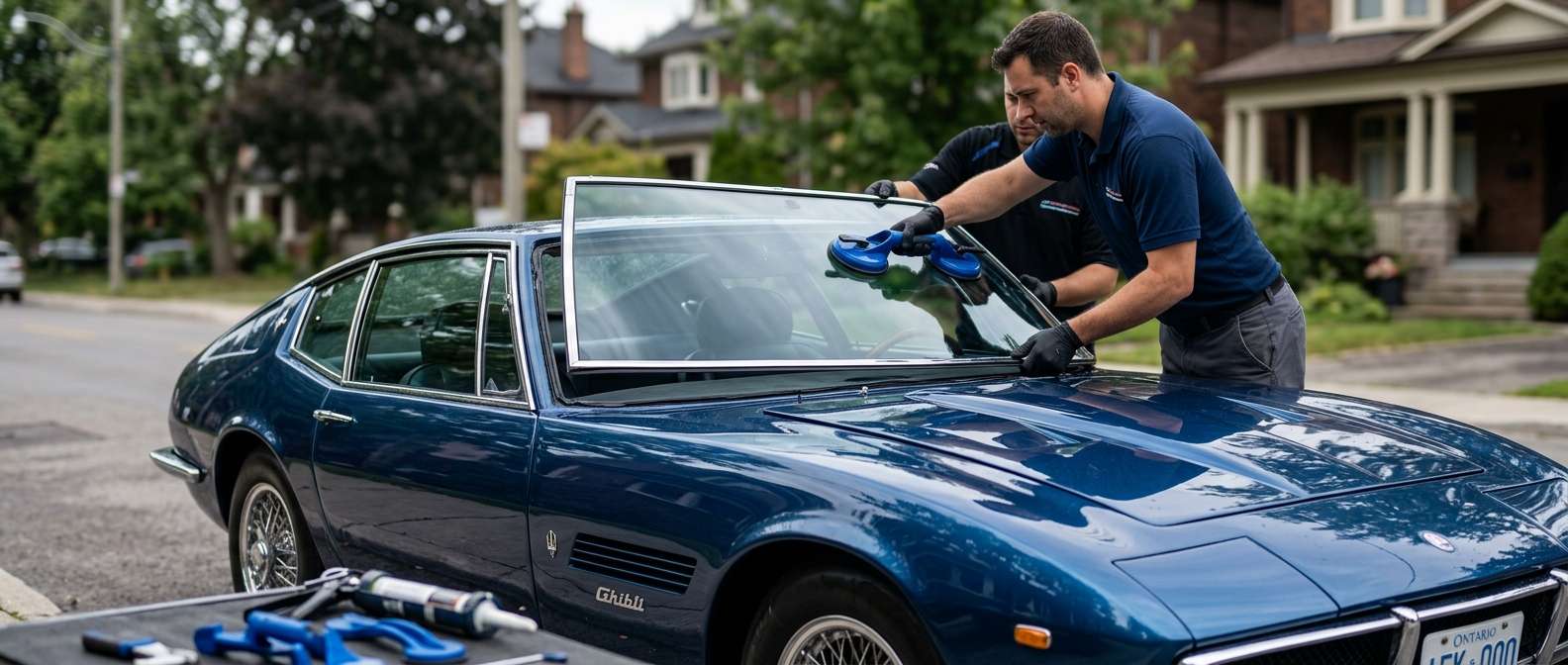 Windshield Replacement for Maserati Ghibli 1967-1973 by Alexwindshield