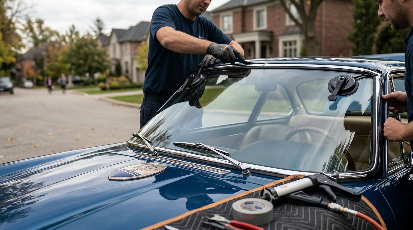 Windshield Replacement for Maserati 5000 GT 1959-1966 by Alexwindshield
