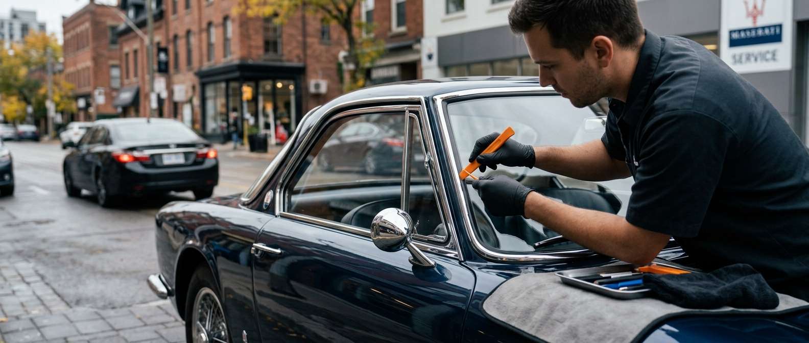 Vent Glass Replacement for Maserati 5000 GT 1959-1966 by Alexwindshield