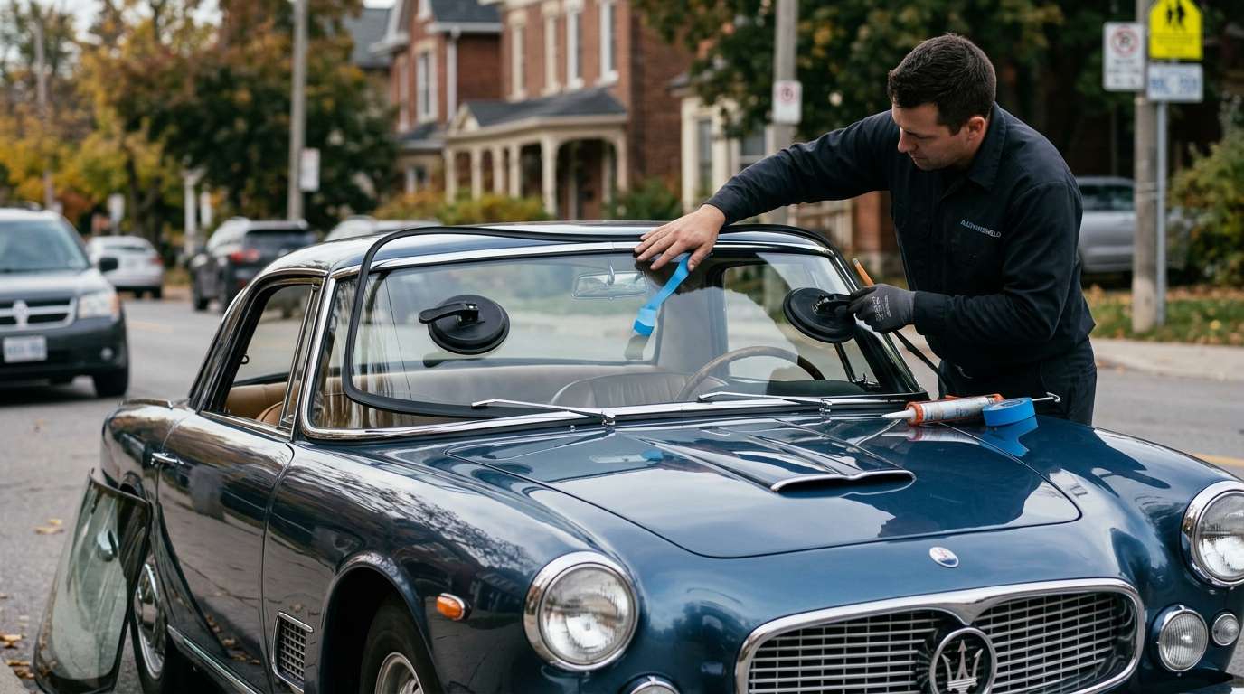 Windshield Replacement for Maserati 3500 GT / GTI 1957-1964 by Alexwindshield