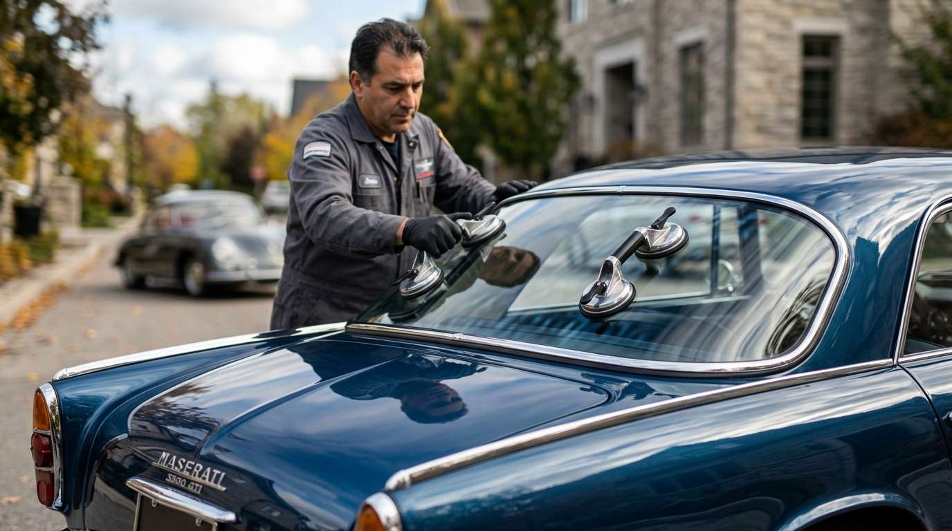 Back Glass Replacement for Maserati 3500 GT / GTI 1957-1964 by Alexwindshield