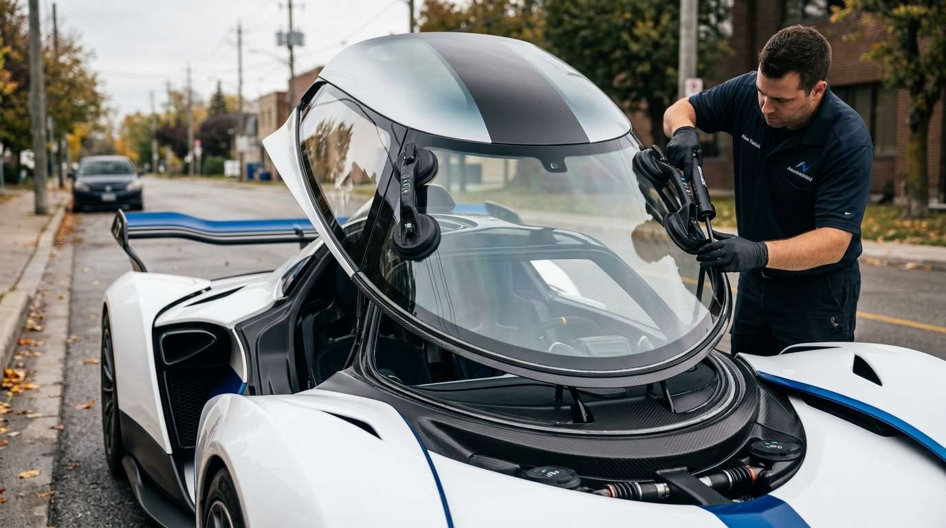 Door Glass Replacement for McLaren Solus GT 2023-2025 by Alexwindshield