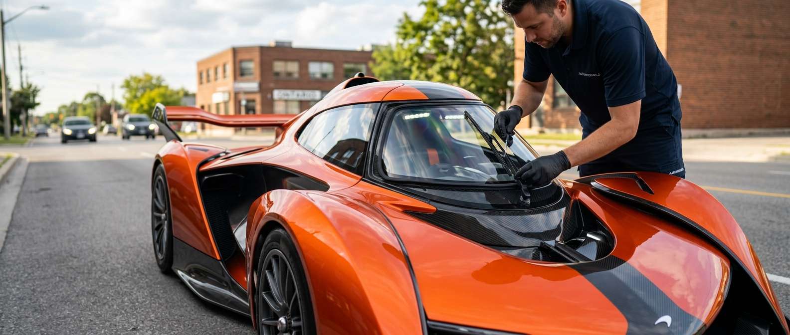 Vent Glass Replacement for McLaren Solus GT 2023-2025 by Alexwindshield