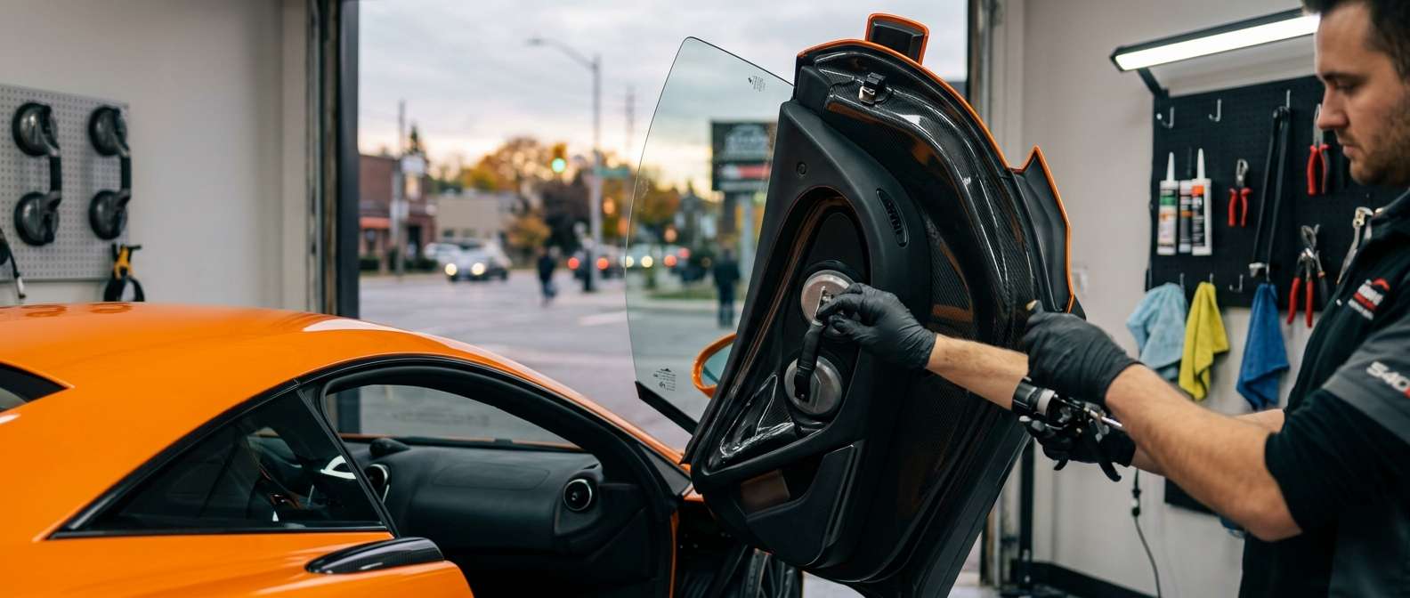 Door Glass Replacement for McLaren 540C 2015-2020 by Alexwindshield