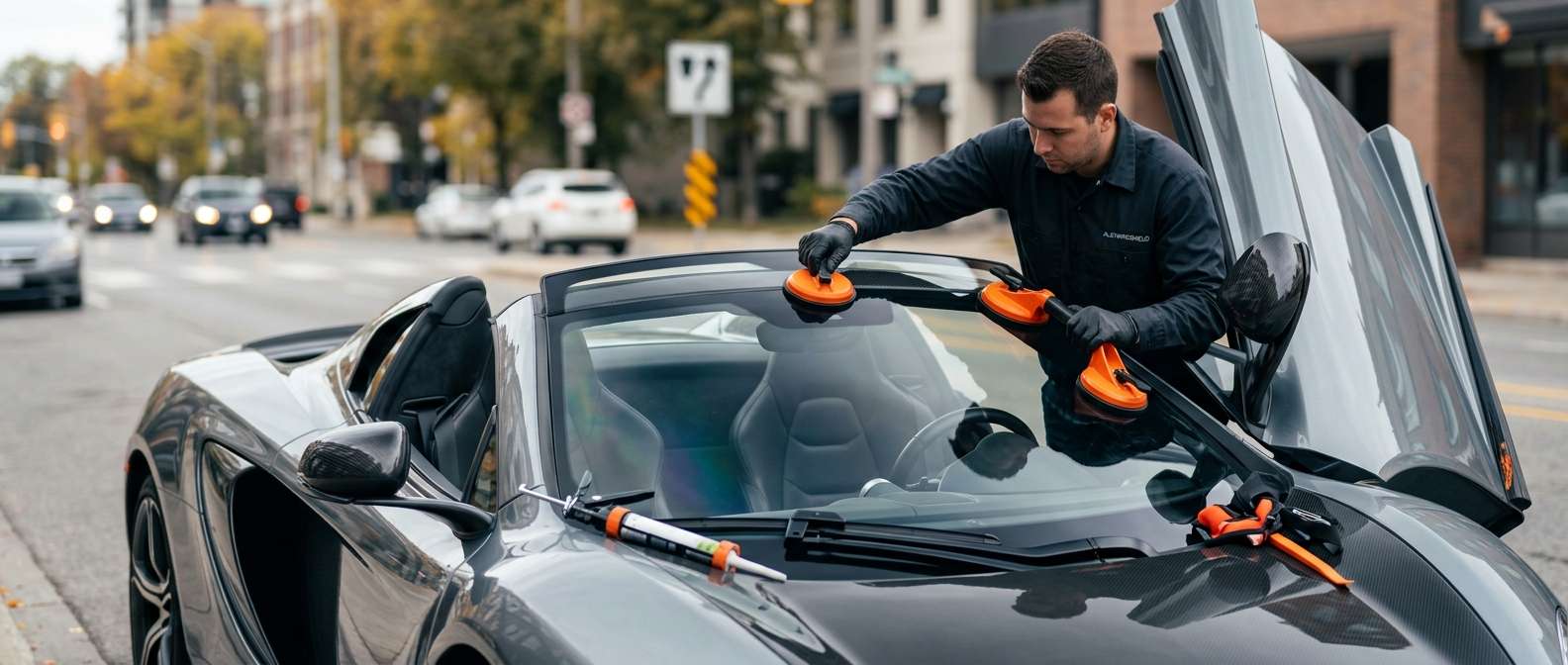 Windshield Replacement for McLaren 650S Coupe / Spider 2014-2017 by Alexwindshield