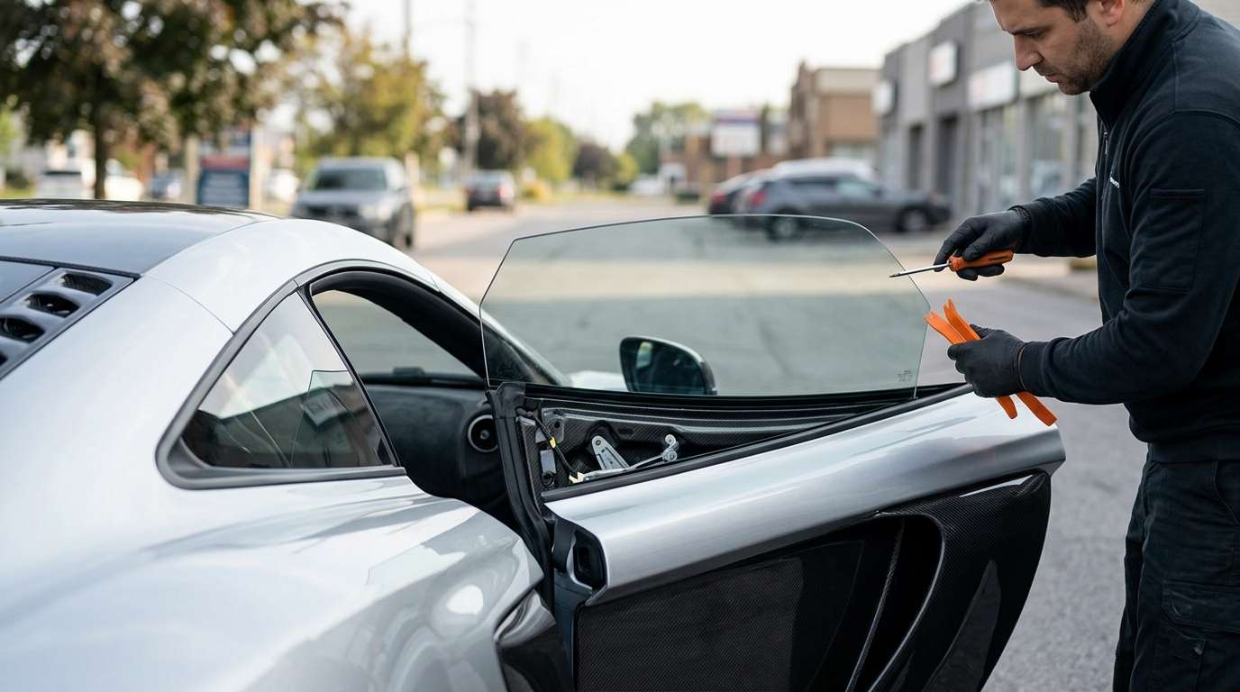Door Glass Replacement for McLaren 625C 2014-2016 by Alexwindshield