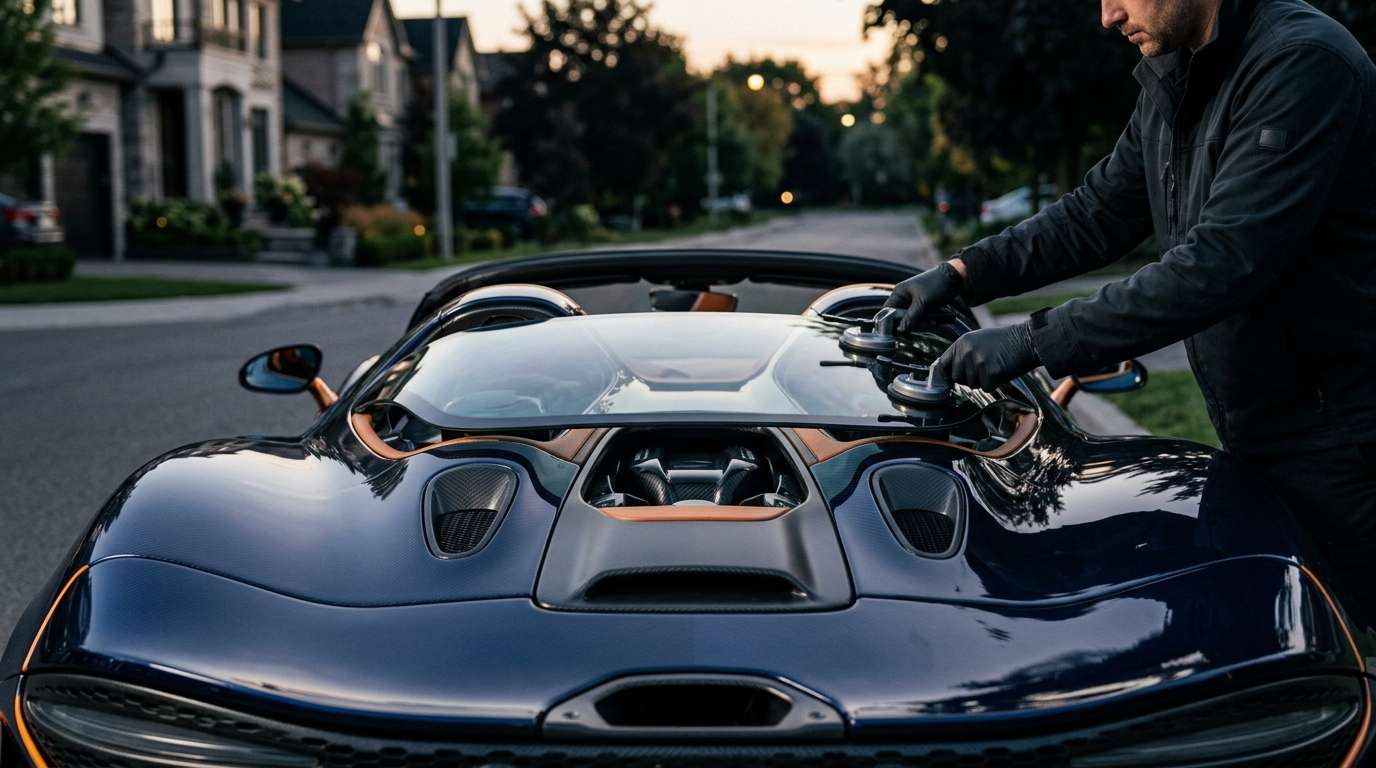 Back Glass Replacement for McLaren Elva 2020-2022 by Alexwindshield