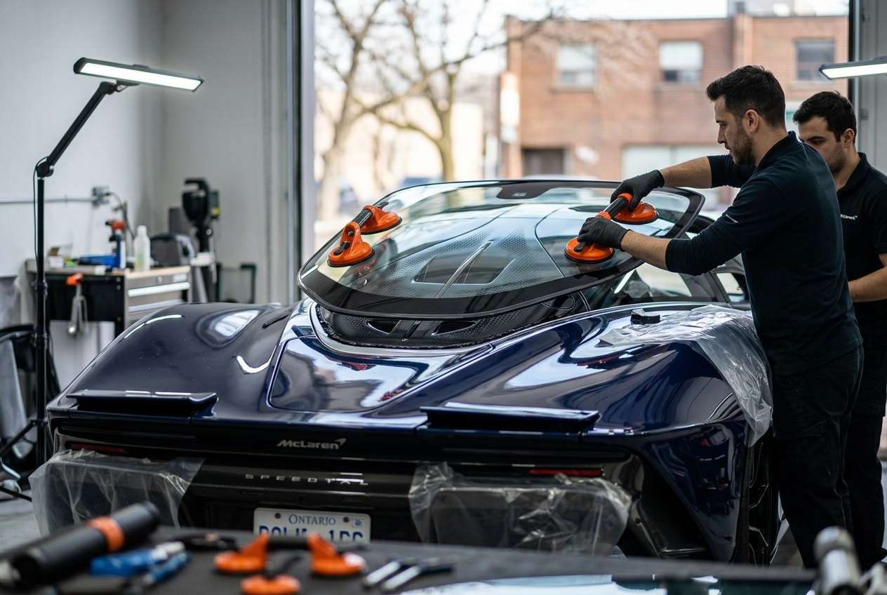 Back Glass Replacement for McLaren Speedtail 2018-2022 by Alexwindshield