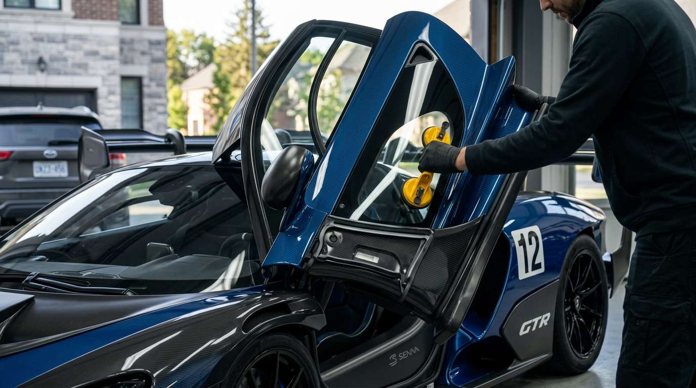 Door Glass Replacement for McLaren Senna / Senna GTR 2018-2020 by Alexwindshield