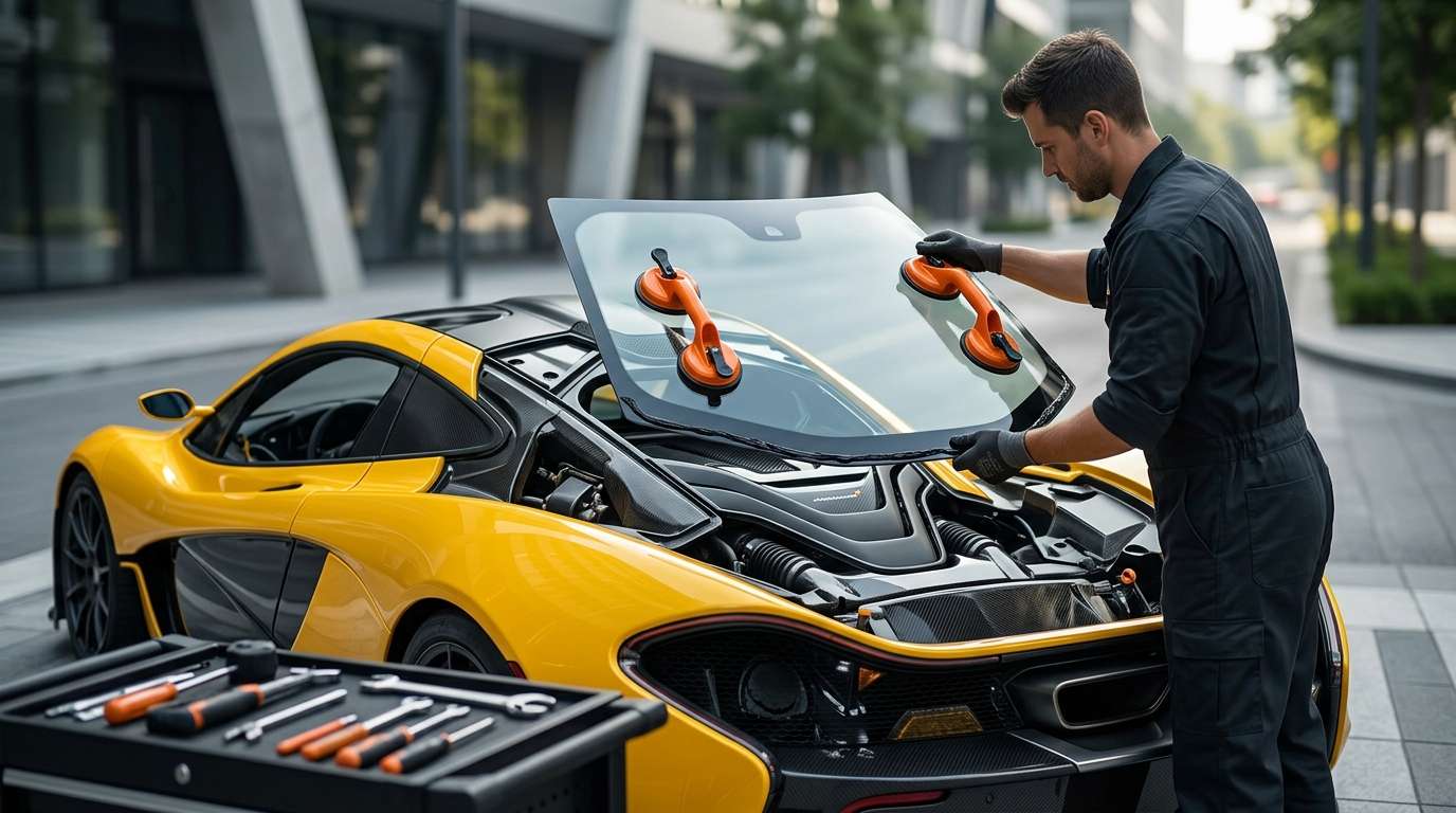 Back Glass Replacement for McLaren P1 / P1 GTR 2013-2015 by Alexwindshield