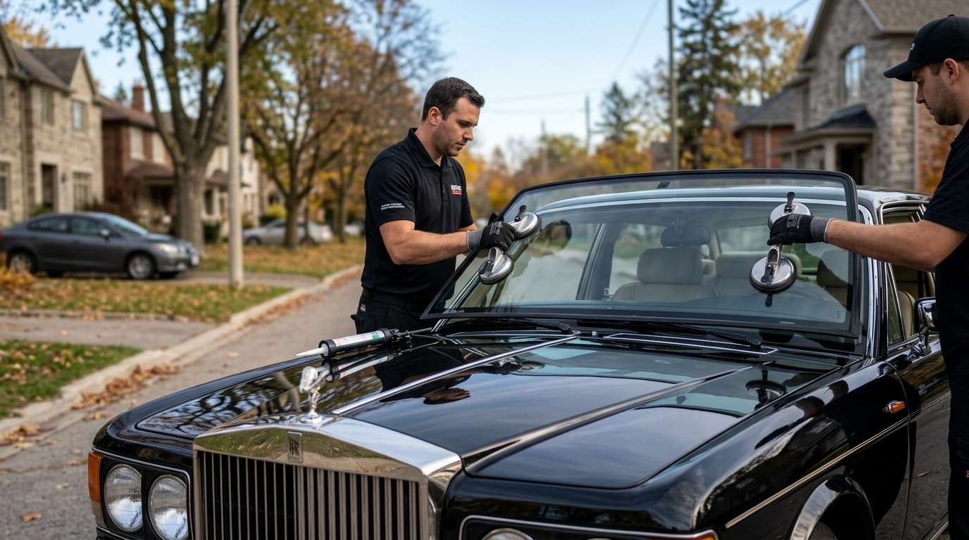 Windshield Replacement for Rolls-Royce Silver Spur / Silver Spirit 1980-1999 by Alexwindshield