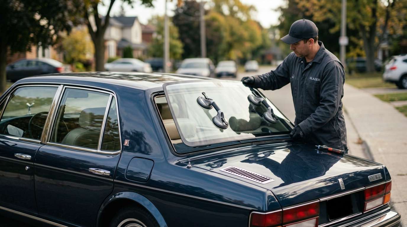 Back Glass Replacement for Rolls-Royce Silver Spur / Silver Spirit 1980-1999 by Alexwindshield