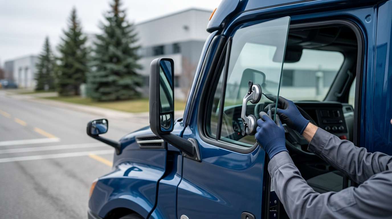 Door Glass Replacement for Freightliner Cascadia 126 2018-2025 by Alexwindshield